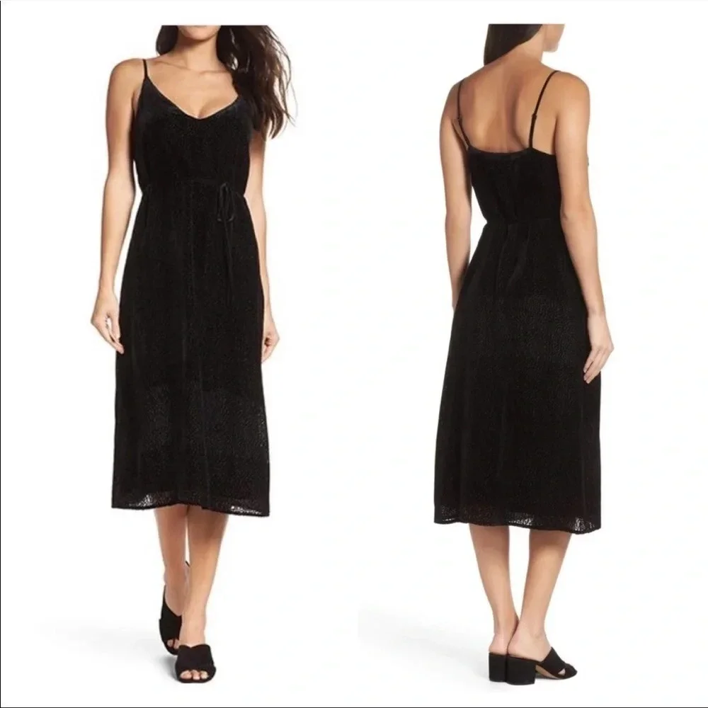 Revolve BB Dakota Alayna Burnout Velvet Midi Dress XS style BH408470